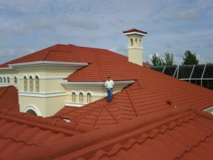Marcelino vargas on a clean stone coated tile roof in southwest florida