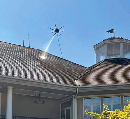 International Roofing Drone Soft Wash in Naples Florida